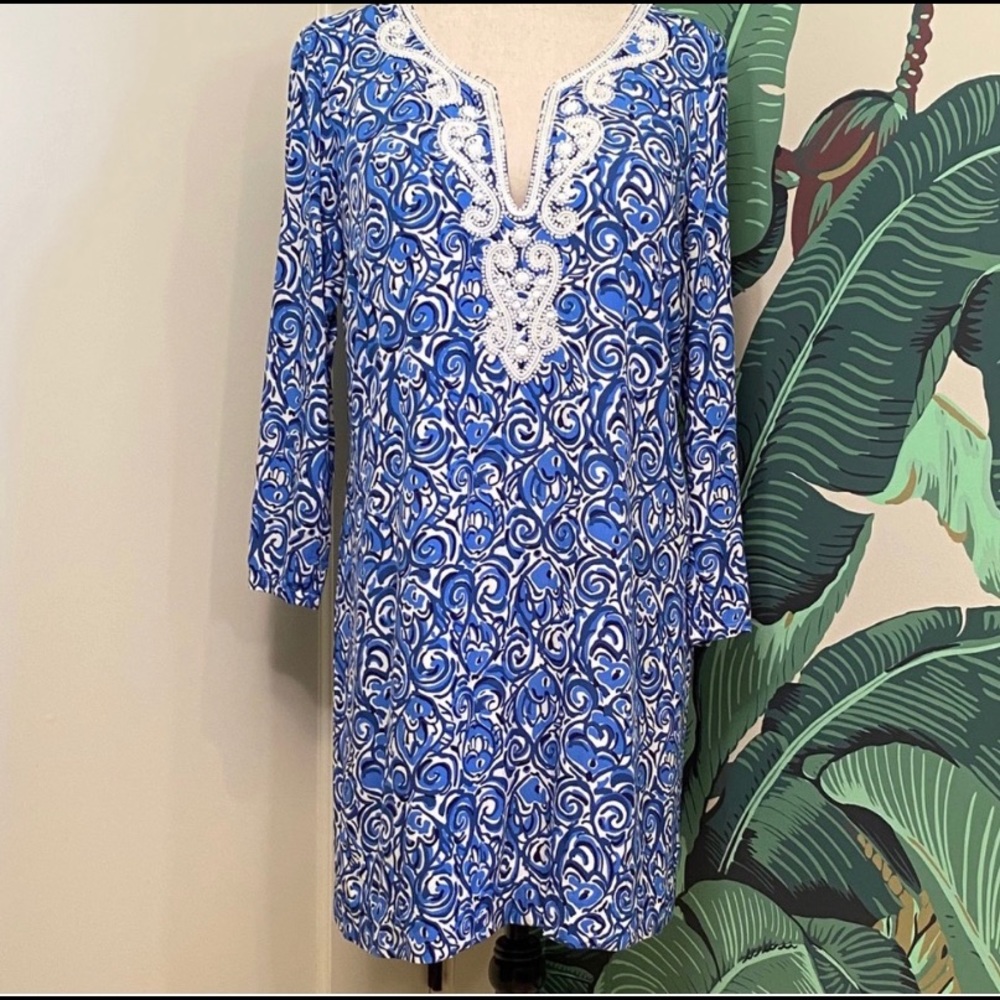 EUC Lilly Pulitzer Julianna Tunic Dress - Indigo